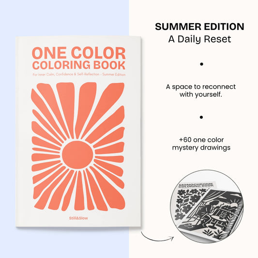 Libro da colorare monocolore - Edizione estiva