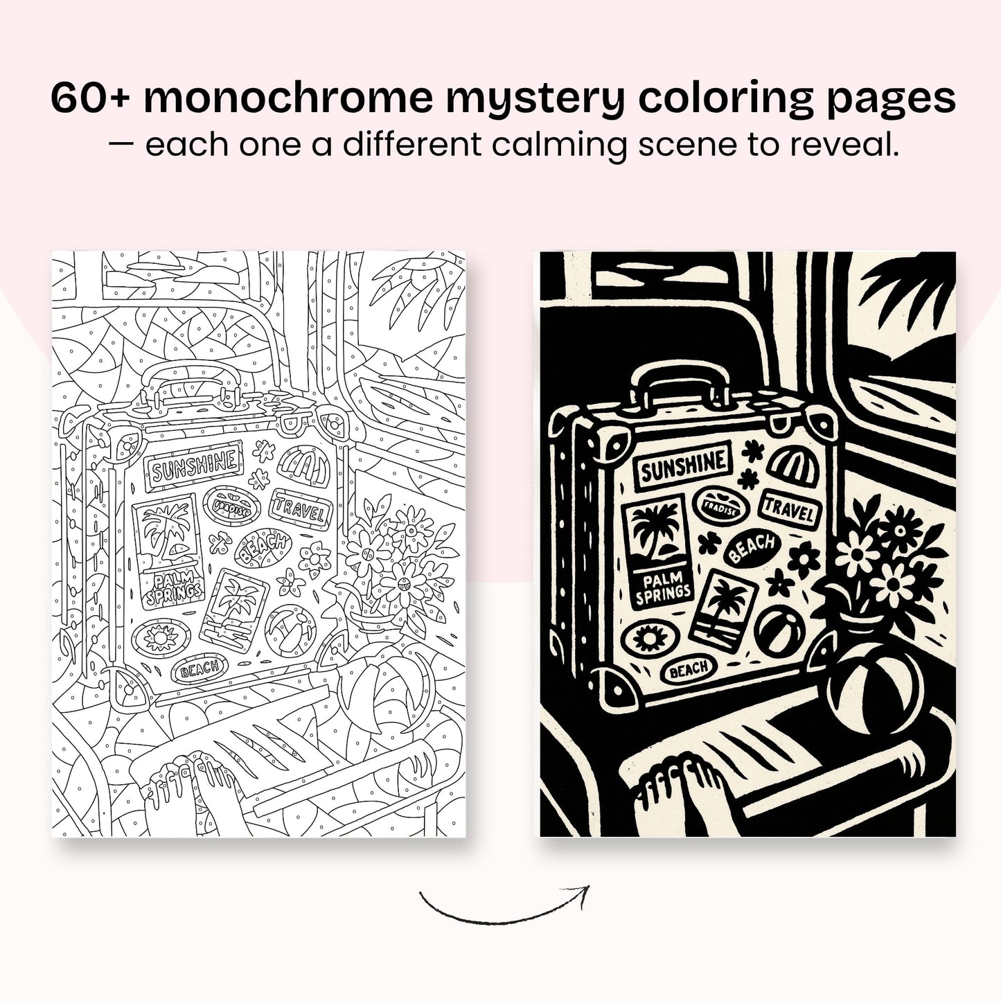 Libro da colorare monocolore - Edizione estiva