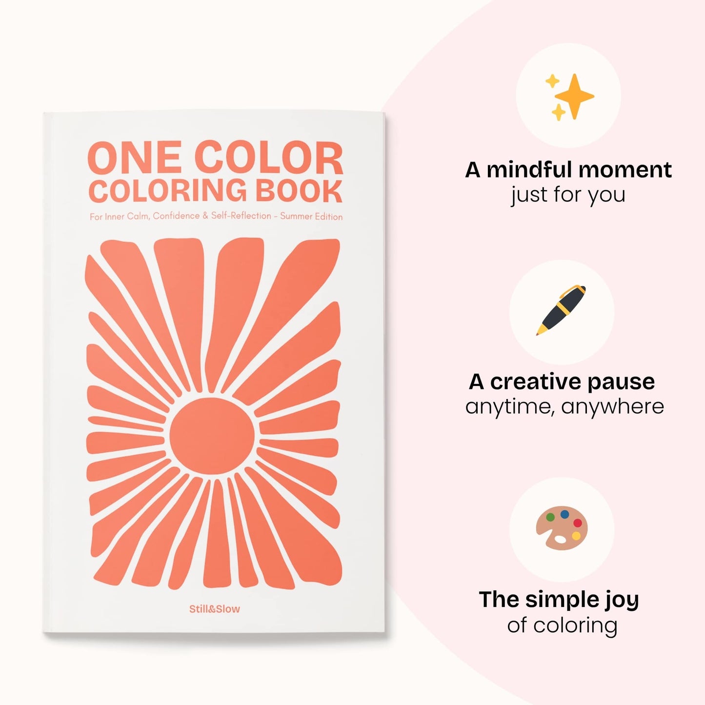 Libro da colorare monocolore - Edizione estiva