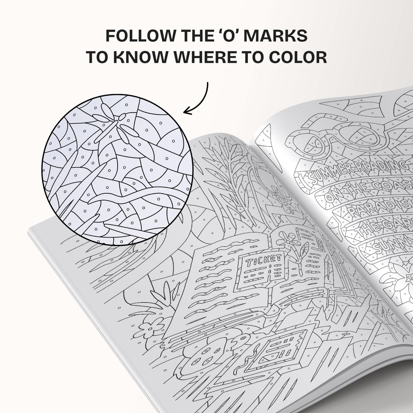 Libro da colorare monocolore per ritrovare la calma interiore e riflettere su se stessi
