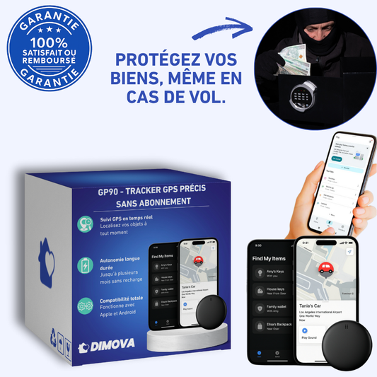 GP90 - Localizzatore GPS preciso senza abbonamento (Android/Apple)