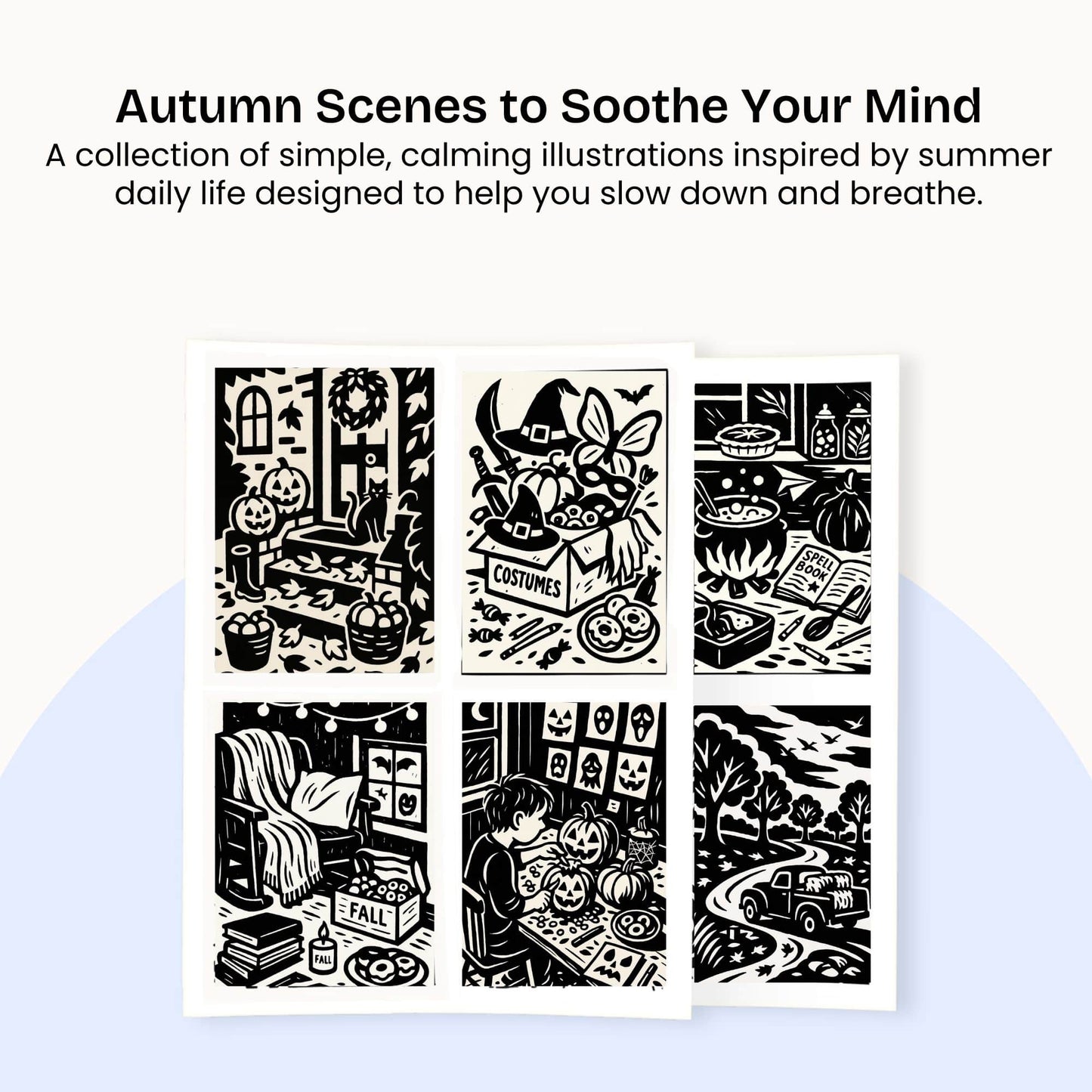 Libro da colorare monocolore - Edizione autunnale (Nuovo)