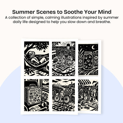 Libro da colorare monocolore - Edizione estiva