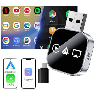 Adattatore wireless 3-in-1 CarPlay (Apple/Android)